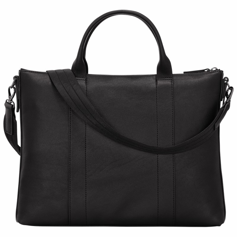 Longchamp 3D Kadın Evrak Çantası Siyah Türkiye | 10237HCV001