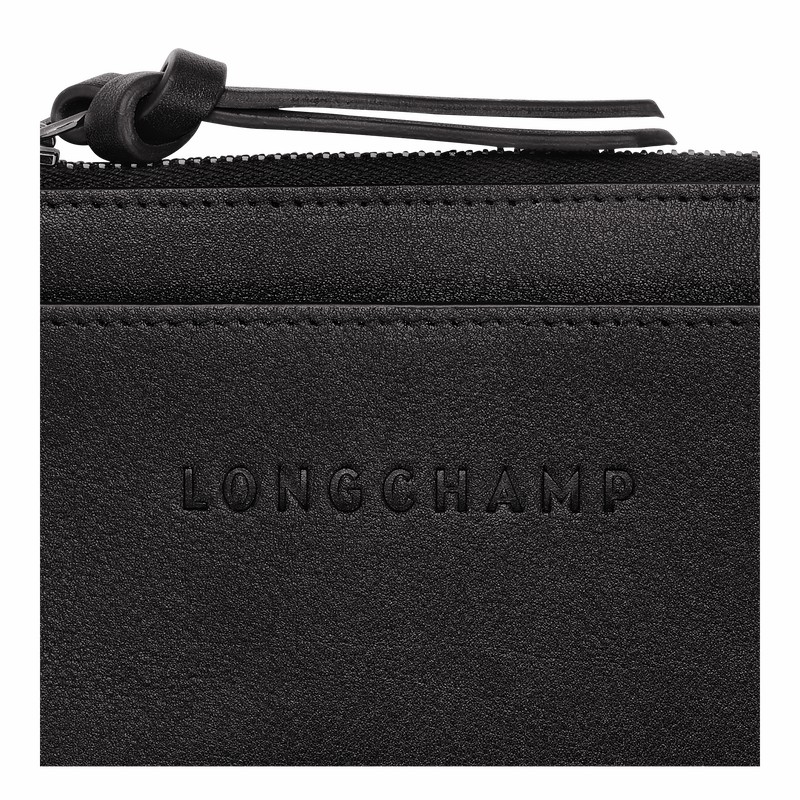 Longchamp 3D Kadın Kartlık Siyah Türkiye | 30034HCV001