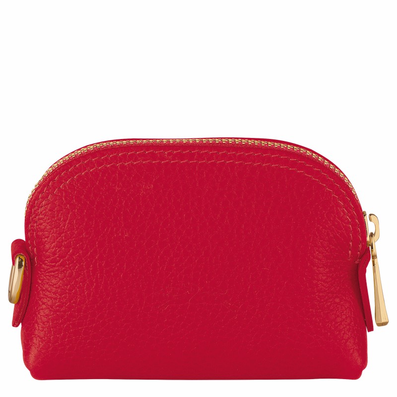 Longchamp Le FOULONNÉ Kadın Bozuk Para Cüzdanı Kırmızı Türkiye | L3686021C39
