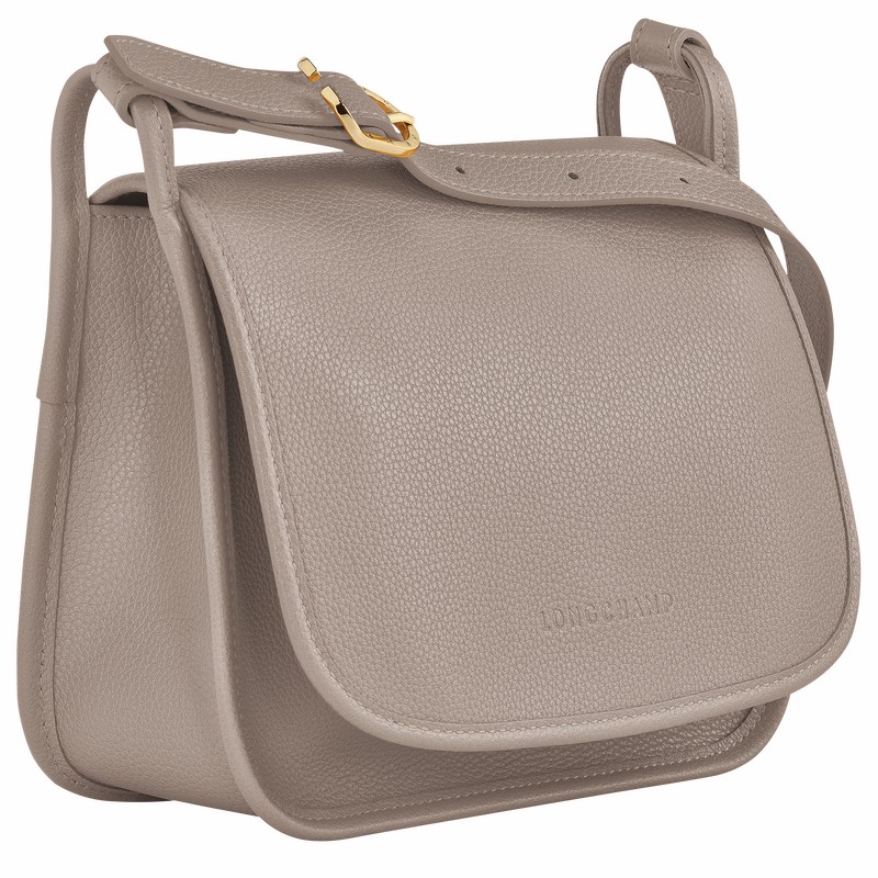 Longchamp Le FOULONNÉ M Kadın Çapraz Askılı Çanta Gri Türkiye | 10135021P55