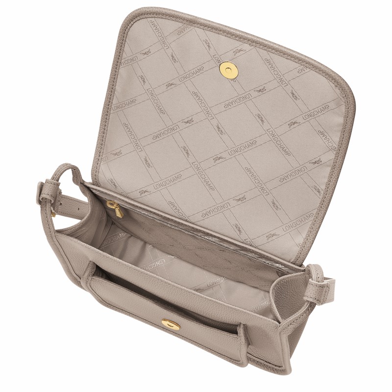 Longchamp Le FOULONNÉ M Kadın Çapraz Askılı Çanta Gri Türkiye | 10135021P55