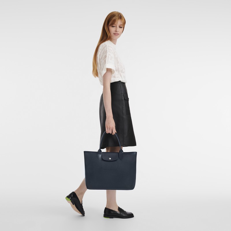 Longchamp Le Pliage City L Kadın Tote Çanta Lacivert Türkiye | 10182HYQ556