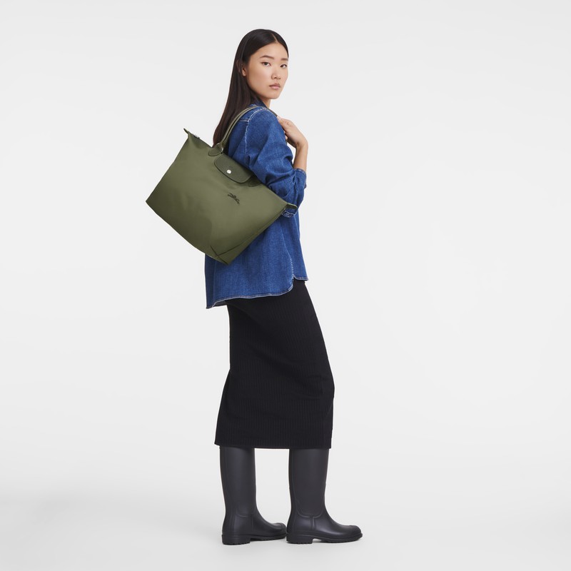 Longchamp Le Pliage Green L Kadın Tote Çanta Yeşil Türkiye | L1899919479