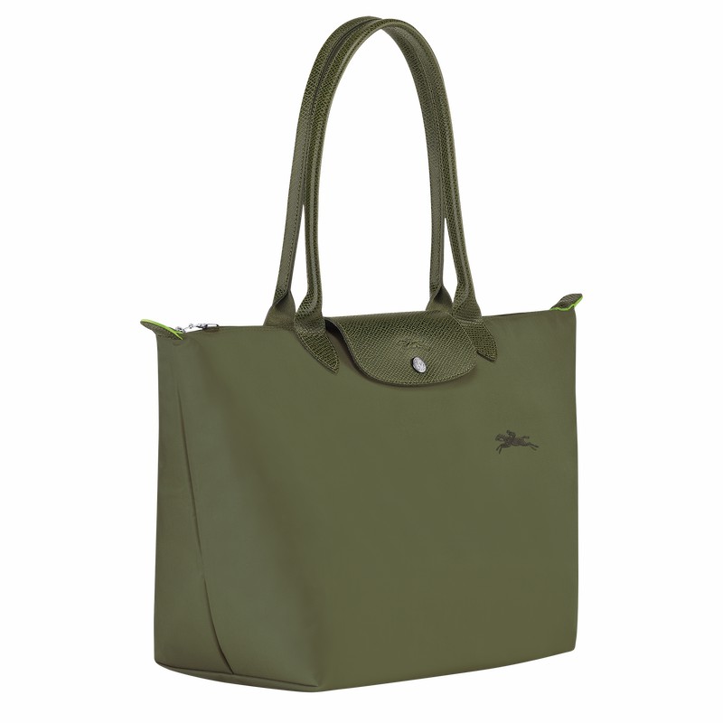 Longchamp Le Pliage Green L Kadın Tote Çanta Yeşil Türkiye | L1899919479