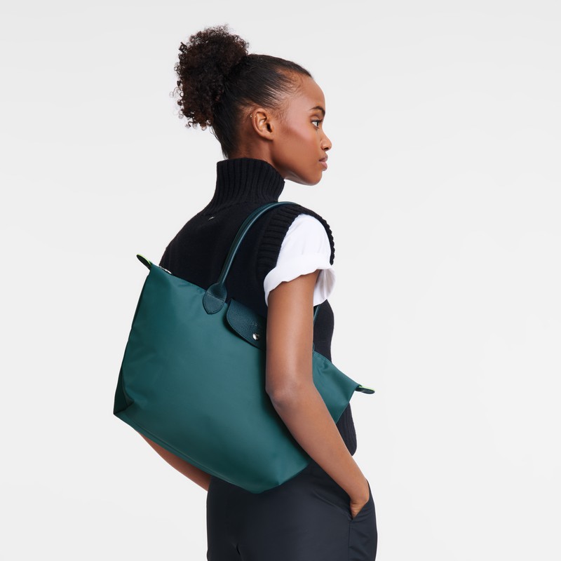 Longchamp Le Pliage Green M Kadın Tote Çanta Tavuskuşu Türkiye | L2605919P89