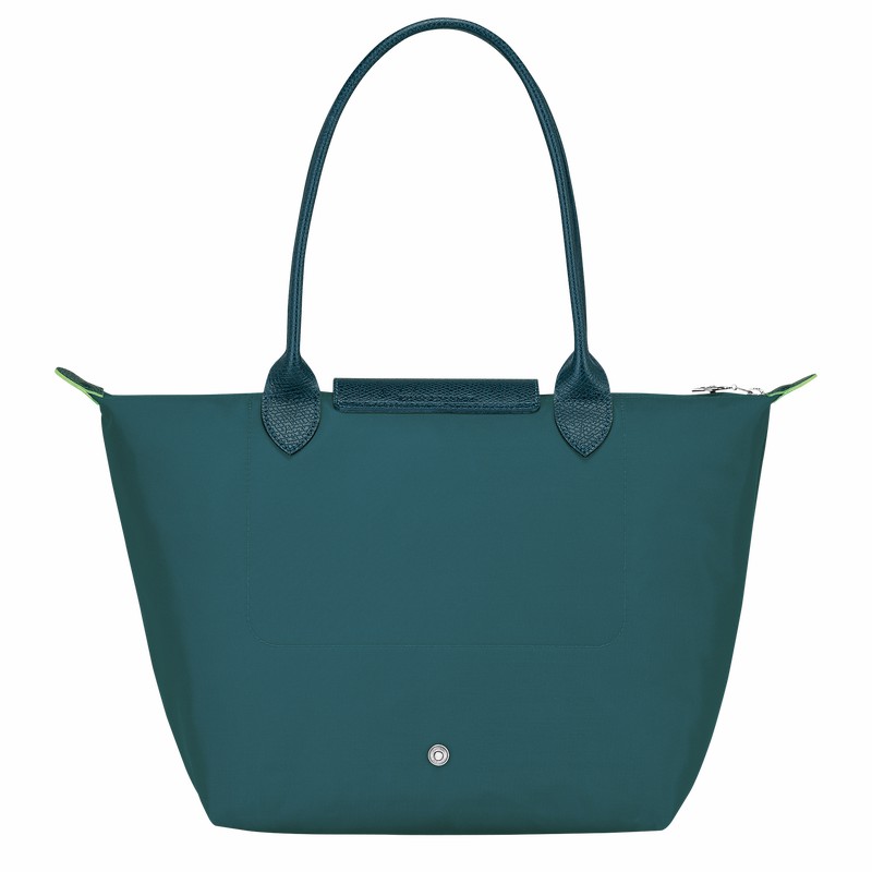 Longchamp Le Pliage Green M Kadın Tote Çanta Tavuskuşu Türkiye | L2605919P89