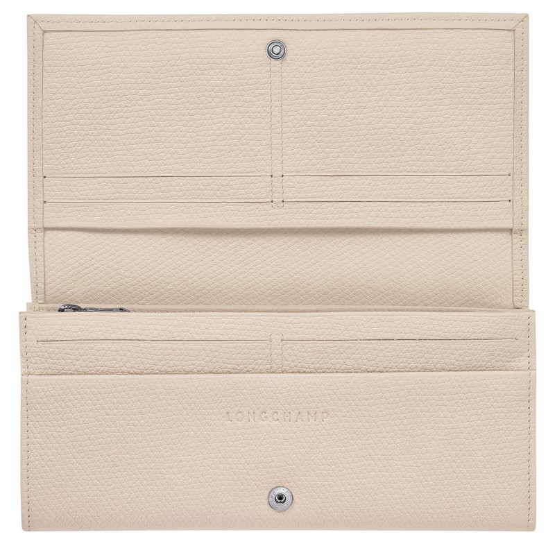 Longchamp Le Roseau Flap Kadın Cüzdan Beyaz Türkiye | L3044HFP555